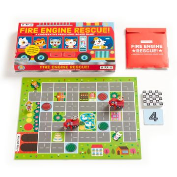 portada Mudpuppy Fire Engine Rescue – Cooperative Preschool Board Game Featuring Bold Fire Engine Promotes Social Emotional Development for Children Ages 4 and up