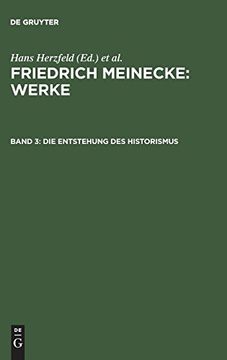 portada Die Entstehung des Historismus (in German)
