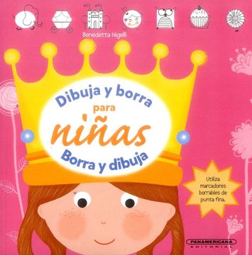 portada Dibuja y Borra Para Niñas Borra y Dibuja (in Spanish)