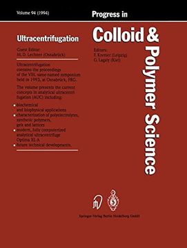 portada Ultracentrifugation (Progress in Colloid and Polymer Science)