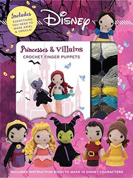 portada Disney Princesses & Villains: Crochet Finger Puppets (Crochet Kits) (in English)