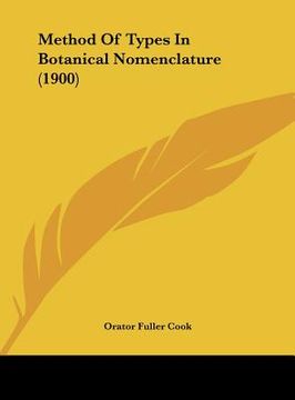 portada method of types in botanical nomenclature (1900) (in English)