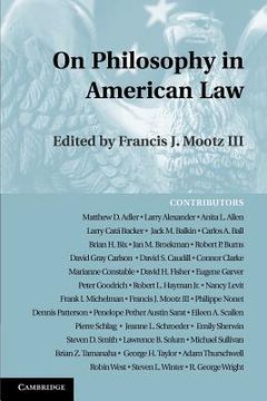 portada On Philosophy in American law (en Inglés)