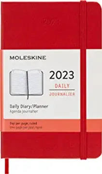 portada Agenda Moleskine Diaria 2023 / pd. (Color Roja / Tamaño Bolsillo)