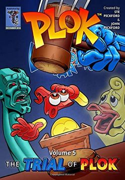 portada Plok the Exploding Man: Volume 5: The Trial of Plok (Plok the Exploding Man, the Comic Strip) (en Inglés)