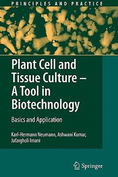 portada plant cell and tissue culture - a tool in biotechnology: basics and application (en Inglés)