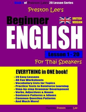 portada Preston Lee's Beginner English Lesson 1 - 20 For Thai Speakers (British) (en Inglés)