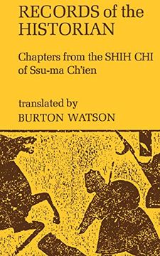 portada Records of the Historian: Chapters From the Shih chi of Ssu-Ma Ch’Ien (Columbia Asian Studies) (en Inglés)