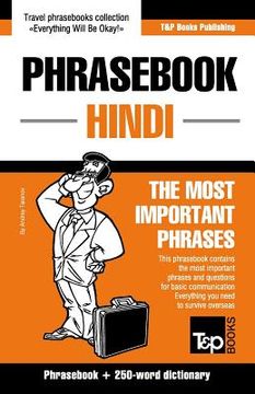 portada English-Hindi phrasebook and 250-word mini dictionary (in English)