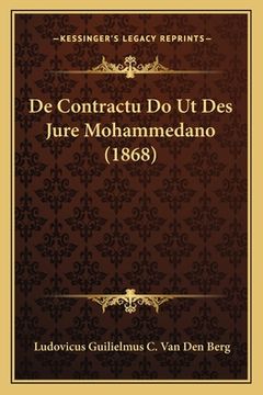 portada De Contractu Do Ut Des Jure Mohammedano (1868) (en Latin)