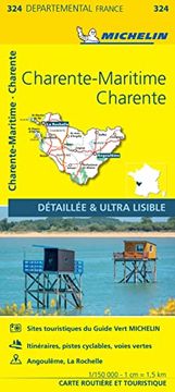 portada Carte Départemental Michelin Charente, Charente-Maritime (en Inglés)