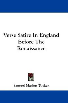 portada verse satire in england before the renaissance (in English)