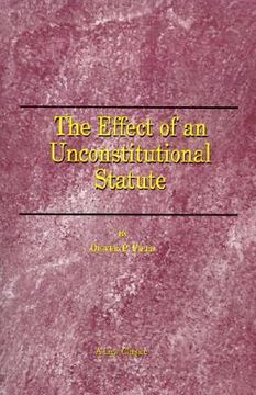 portada the effect of an unconstitutional statute (en Inglés)
