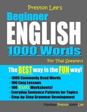 portada Preston Lee's Beginner English 1000 Words For Thai Speakers (en Inglés)
