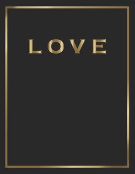 portada Love: Gold and Black Decorative Book - Perfect for Coffee Tables, End Tables, Bookshelves, Interior Design & Home Staging Ad (in English)