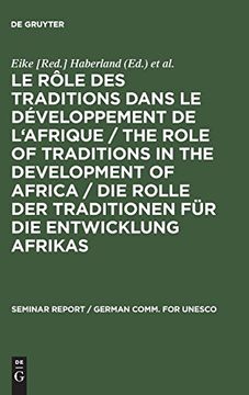 portada Le Rôle des Traditions Dans le Développement de L'afrique (in French)