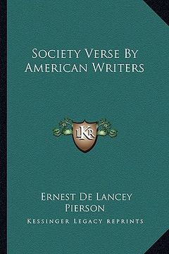 portada society verse by american writers