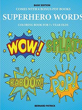 portada Coloring Book for 7+ Year Olds (Superhero Words) 