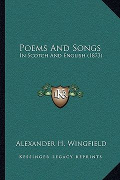 portada poems and songs: in scotch and english (1873) (in English)