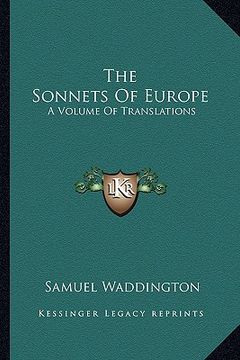 portada the sonnets of europe: a volume of translations (en Inglés)
