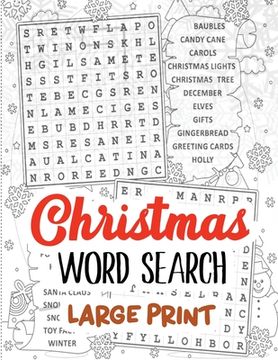 portada Christmas Word Search Large Print: Word Search Puzzle book Christmas, Exercise Your Brain Activity Book, Cleverly Hidden Word Searches for Adults, Tee (in English)