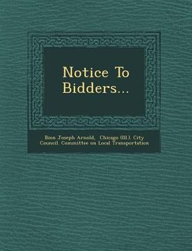 portada Notice to Bidders... (en Inglés)