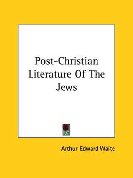 portada post-christian literature of the jews (en Inglés)