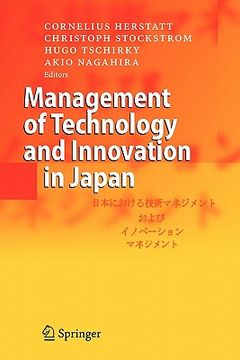 portada management of technology and innovation in japan (en Inglés)