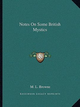 portada notes on some british mystics (en Inglés)