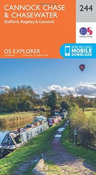 portada Ordnance Survey Explorer 244 Cannock Chase & Chasewater map With Digital Version (en Inglés)