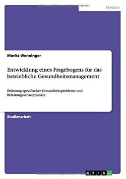 portada Entwicklung eines Fragebogens für das betriebliche Gesundheitsmanagement (German Edition)