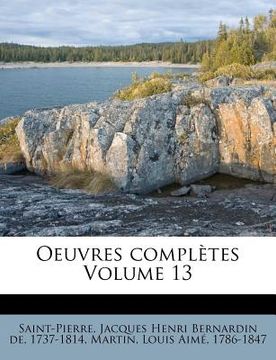portada Oeuvres Completes Volume 13 (en Francés)