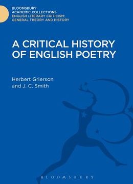 portada A Critical History of English Poetry (en Inglés)