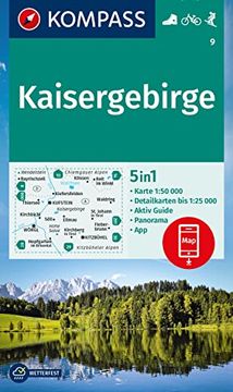 portada Kompass Wanderkarte 9 Kaisergebirge 1: 50. 000 (en Alemán)