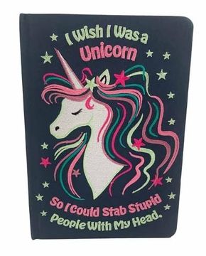 portada I Wish I Was a Unicorn Embroidered Journal
