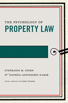 portada The Psychology of Property law (Psychology and the Law) (in English)