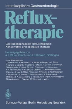 portada refluxtherapie: gastrooesophageale refluxkrankheit. konservative und operative therapie (en Inglés)