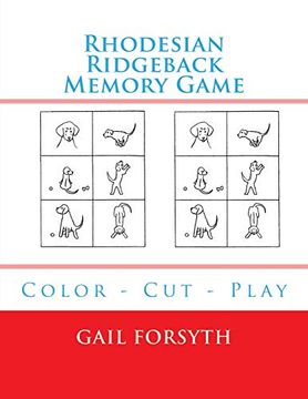 portada Rhodesian Ridgeback Memory Game: Color - cut - Play (in English)