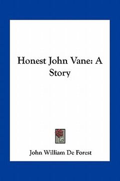 portada honest john vane: a story (en Inglés)