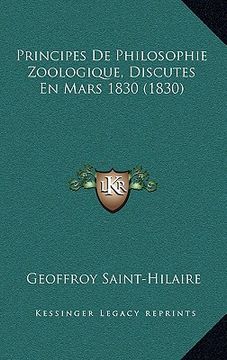 portada Principes De Philosophie Zoologique, Discutes En Mars 1830 (1830) (en Francés)