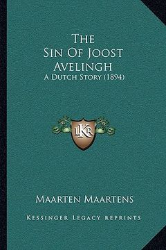 portada the sin of joost avelingh: a dutch story (1894)