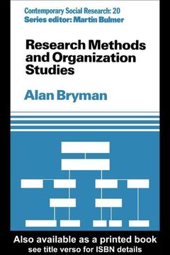 portada Research Methods and Organization Studies (in English)