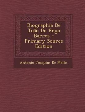 portada Biographia de Joao Do Rego Barros (en Portugués)