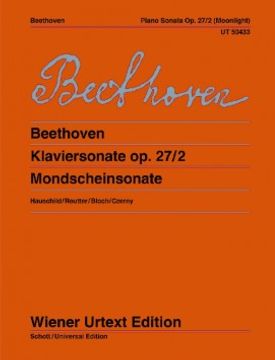 portada Beethoven - Sonata op. 27 nº 2 en do Sost. Menor "Claro de Luna" Para Piano (Urtext) (Bloch/Hauschild)