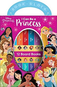 portada Disney Princess - i can be Princess my First Library Board Book Block 12-Book set Teaches Positive Traits Like Caring, Friendliness, Curiosity, and More! - pi Kids (en Inglés)