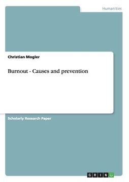 portada Burnout - Causes and prevention (en Inglés)