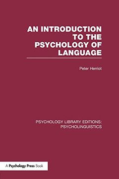 portada An Introduction to the Psychology of Language (Ple: Psycholinguistics) (en Inglés)