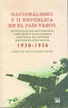portada Nacionalismo y ii República en el País Vasco (in Spanish)
