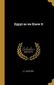 portada Egypt as we Knew It
