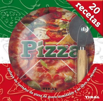 portada Pizza  (Incluye un Cortador de Pizza de ace  ro Inoxidable y un Libro de Recetas